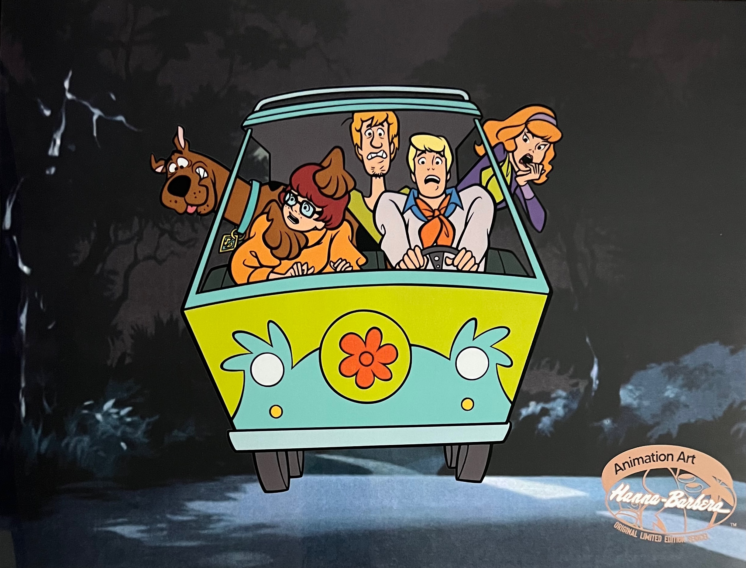 SCOOBY DOO Mystery Machine Sericel Animation Art Cel Hanna Barbera