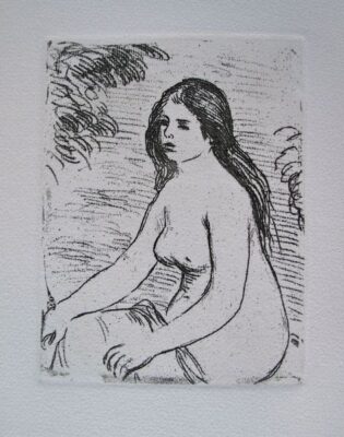 Pierre Auguste Renoir Seated Nude Restrike Etching Forgotten Treasurez