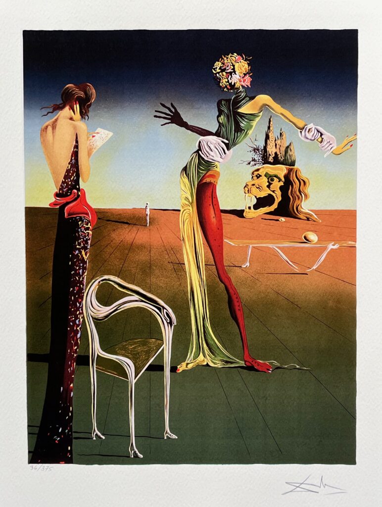 Salvador Dali WOMAN WITH HEAD OF ROSES Facsimile Signed Numbered Giclee