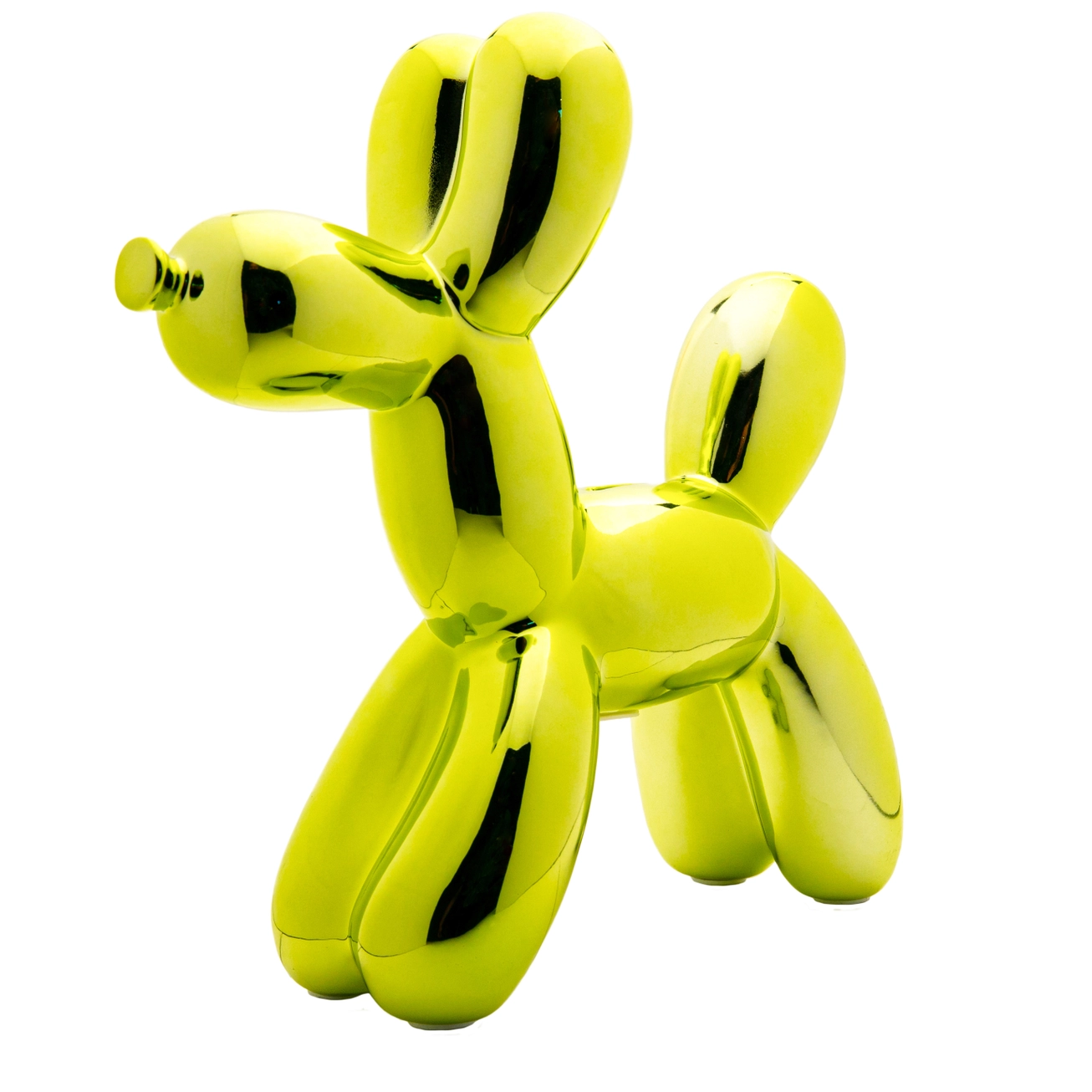 Jeff Koons Metallic Lime Balloon Dog 12" Sculpture
