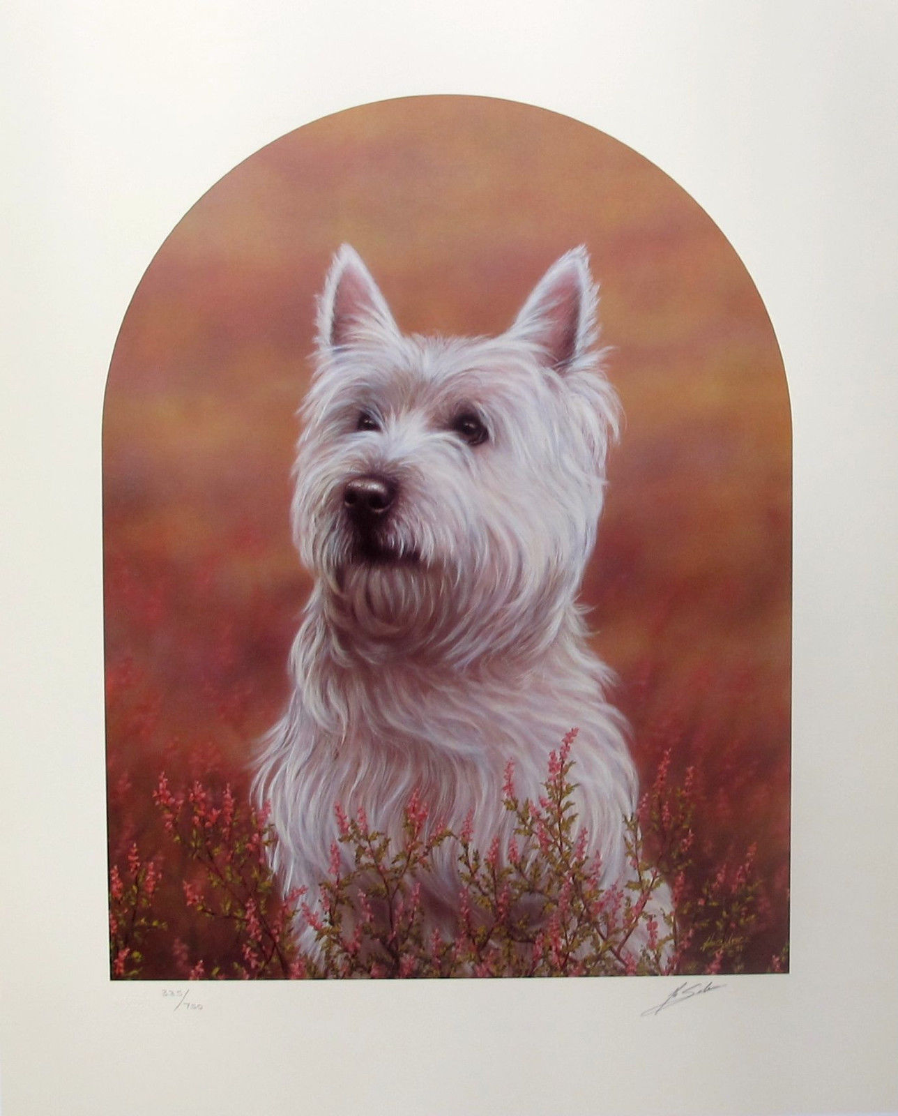 JOHN SILVER WESTIE BREED DOG WEST HIGHLAND TERRIER Hand Signed Giclee Art