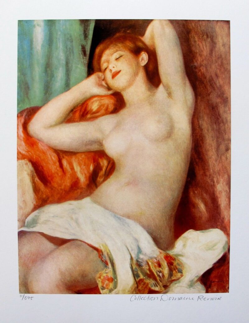 Pierre Auguste Renoir NUDE STUDY Estate Signed Small Giclee