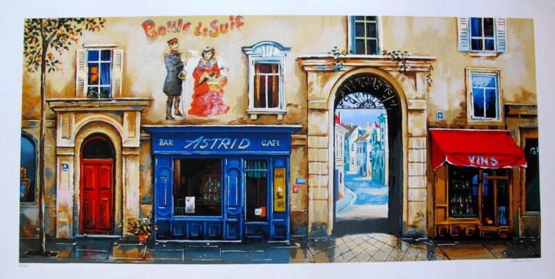 Alexander Borewko BAR ASTRID Hand Signed Limited Edition Serigraph