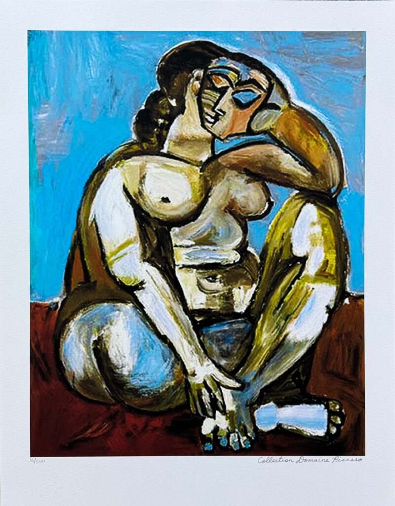 #76 Pablo Picasso SEATED NUDE Estate Signed & Numbered Giclee Art 26 x 20