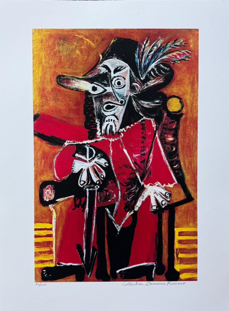 #77 Pablo Picasso MUSKETEER Estate Signed & Numbered Giclee Art 26 x 20