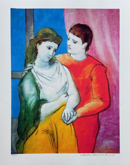 80 Pablo Picasso THE LOVERS CLOTHED Estate Signed Limited Edition Giclee 26 x 20