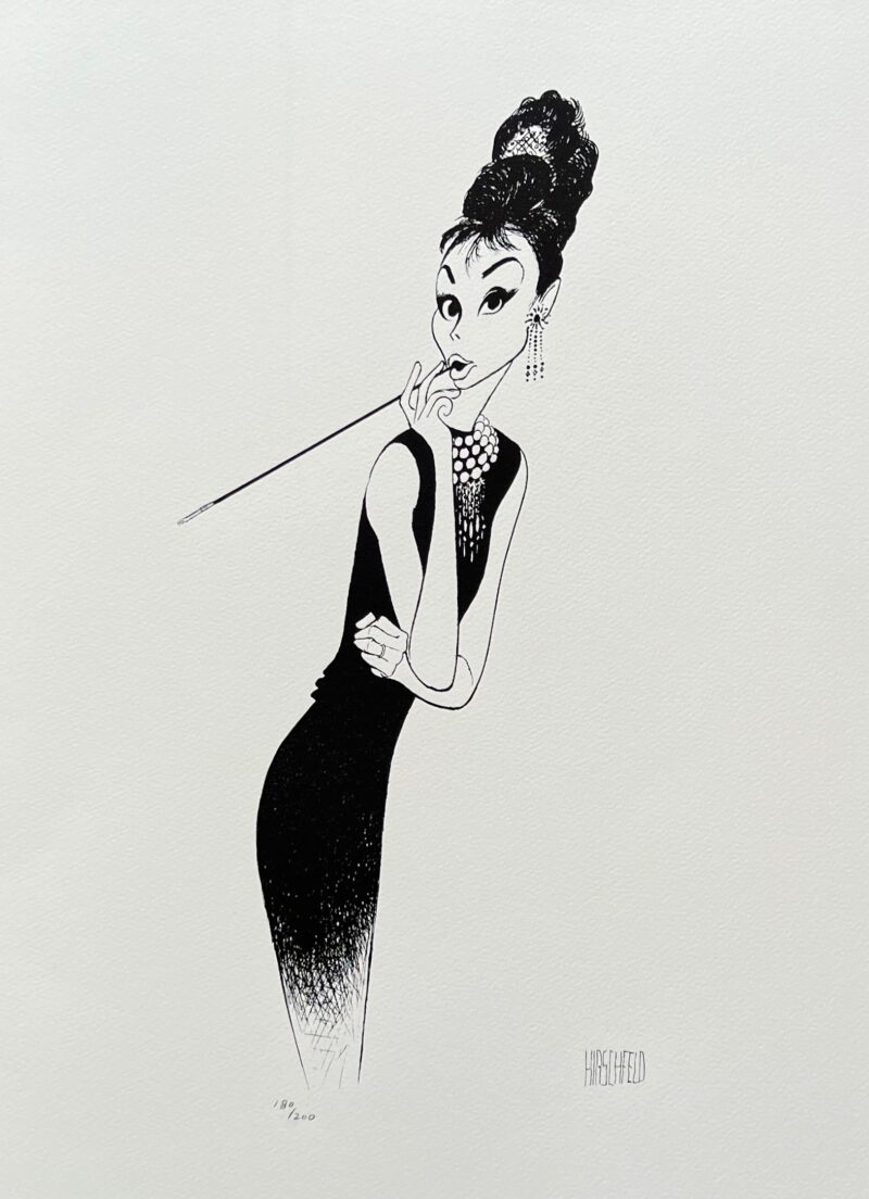 AL HIRSCHFELD AUDREY HEPBURN Facsimile Signed Limited Edition Lithograph