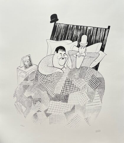 AL HIRSCHFELD LAUREL & HARDY SWEET DREAMS Hand Signed Limited Edition Lithograph