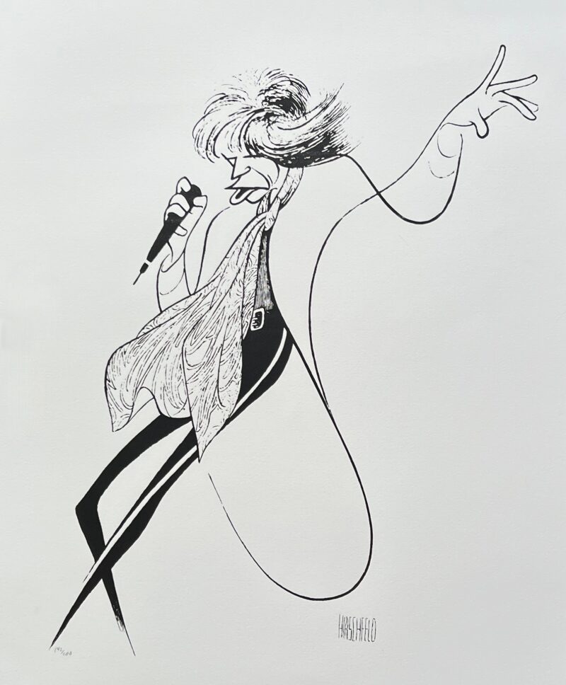 AL HIRSCHFELD MICK JAGGER Facsimile Signed Limited Edition Lithograph