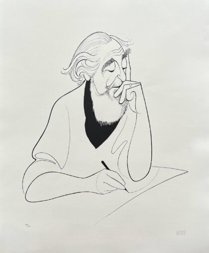 Al Hirschfeld SELF PORTRAIT AT 98 Hand Signed Limited Edition Lithograph