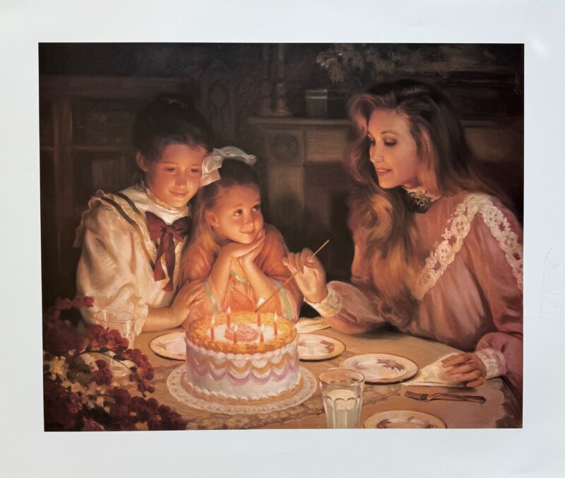 Alan Murray THREE WISHES Limited Edition Lithograph Children's Birthday Art