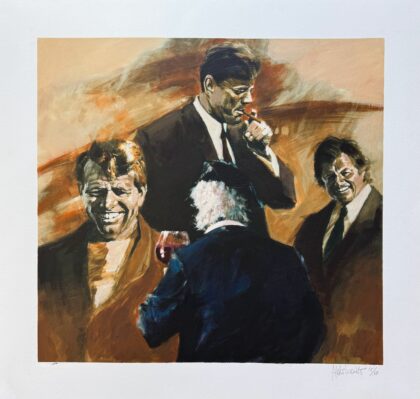 Aldo Luongo HAWK AND BROTHERS II Hand Signed Limited Edition Serigraph Art 31" x 39"