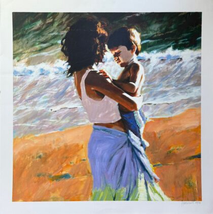 Aldo Luongo INTIMATE MOMENTS Hand Signed Limited Edition Serigraph Art 34" x 34"