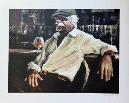 Aldo Luongo POKER NIGHT Hand Signed Limited Edition Serigraph Art 30 x 39