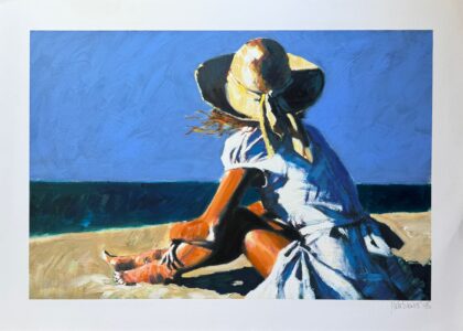 Aldo Luongo SUNNY Hand Signed Limited Edition Serigraph Art 31 x 43