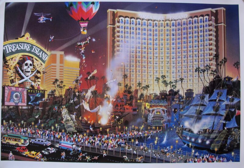 Alexander Chen THE GREAT ESCAPE Hand Signed Limited Edition Serigraph Las Vegas Art