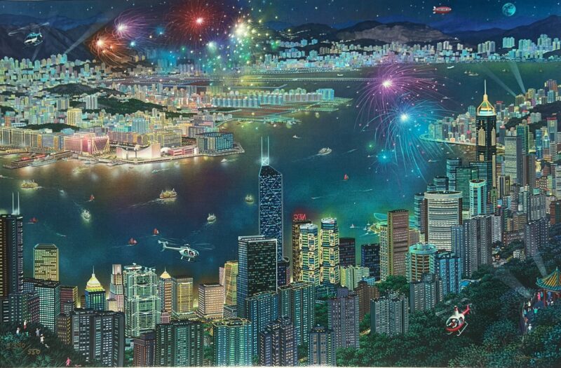 Alexander Chen HONG KONG Hand Signed Limited Edition Serigraph on Canvas