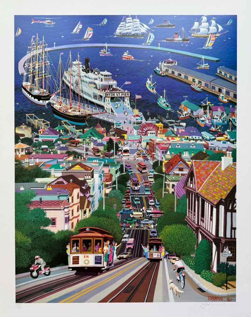 Alexander Chen HYDE STREET PIER SAN FRANCISHand Signed Limited Edition Serigraph