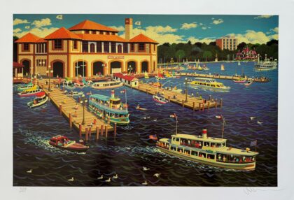 Alexander Chen LAKE GENEVA SUMMERTIME Hand Signed Limited Edition Serigraph