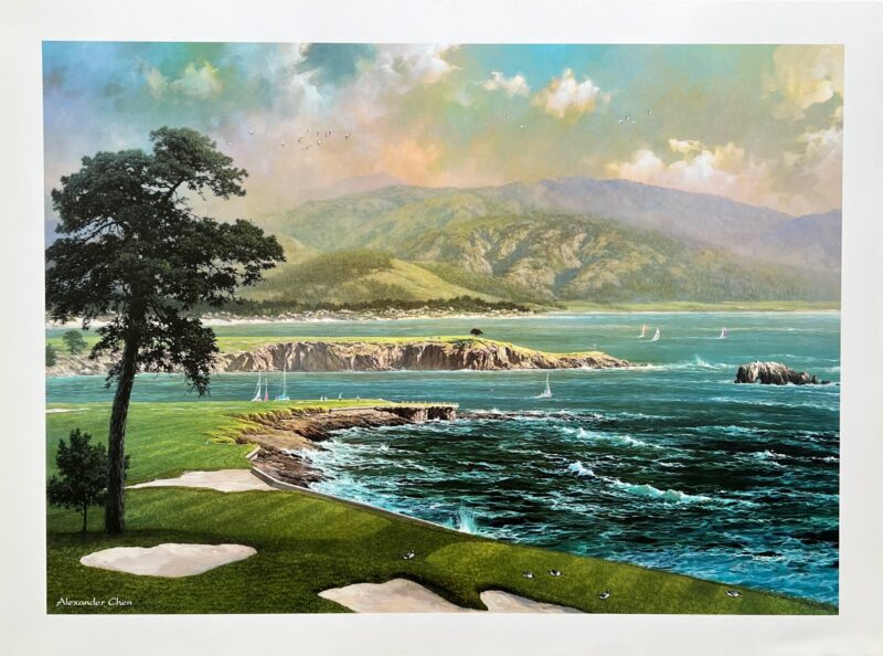 Alexander Chen ON A CLEAR DAY Lithograph Ocean Art