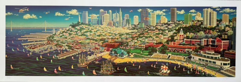 Alexander Chen SAN FRANCISCO PANORAMA Hand Signed Limited Edition Serigraph