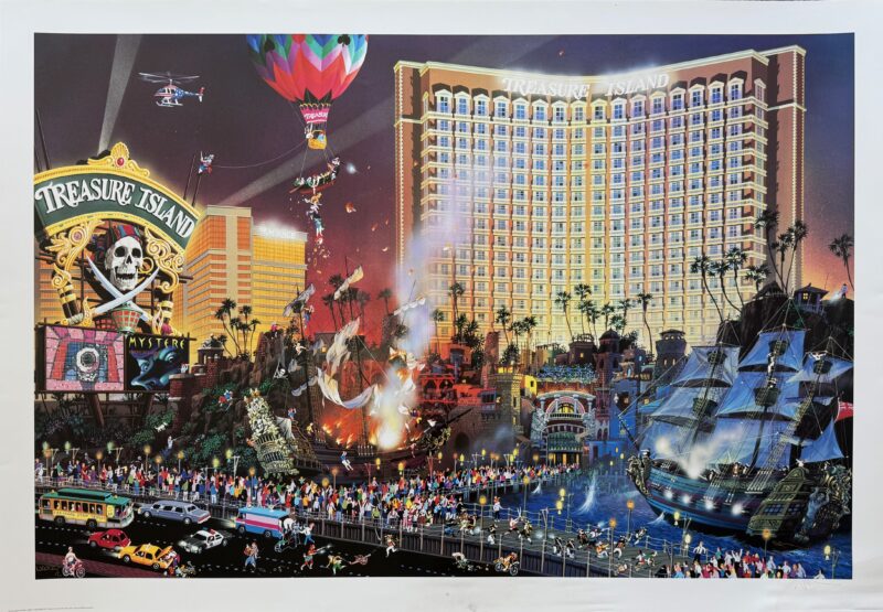 Alexander Chen TREASURE ISLAND Hand Signed Limited Edition Serigraph Las Vegas