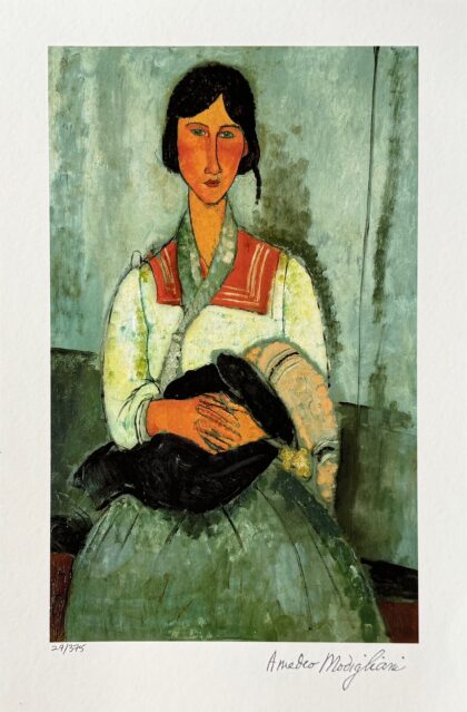 Amedeo Modigliani GYPSY WOMAN WITH CHILD Signed Giclee