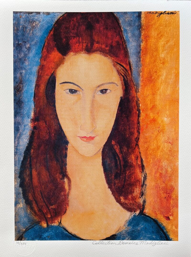 Amedeo Modigliani PORTRAIT OF A YOUNG GIRL Facsimile Signed Giclee 16" x 12"