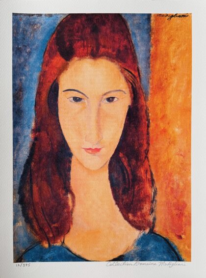 Amedeo Modigliani PORTRAIT OF A YOUNG GIRL Facsimile Signed Giclee Art 16 x 12