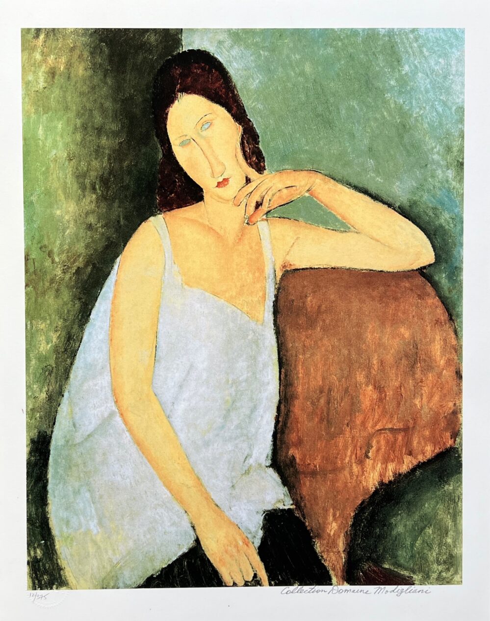 Amedeo Modigliani PORTRAIT OF JEANNE HEBUTERNE Estate Signed Giclee 21 x 17"