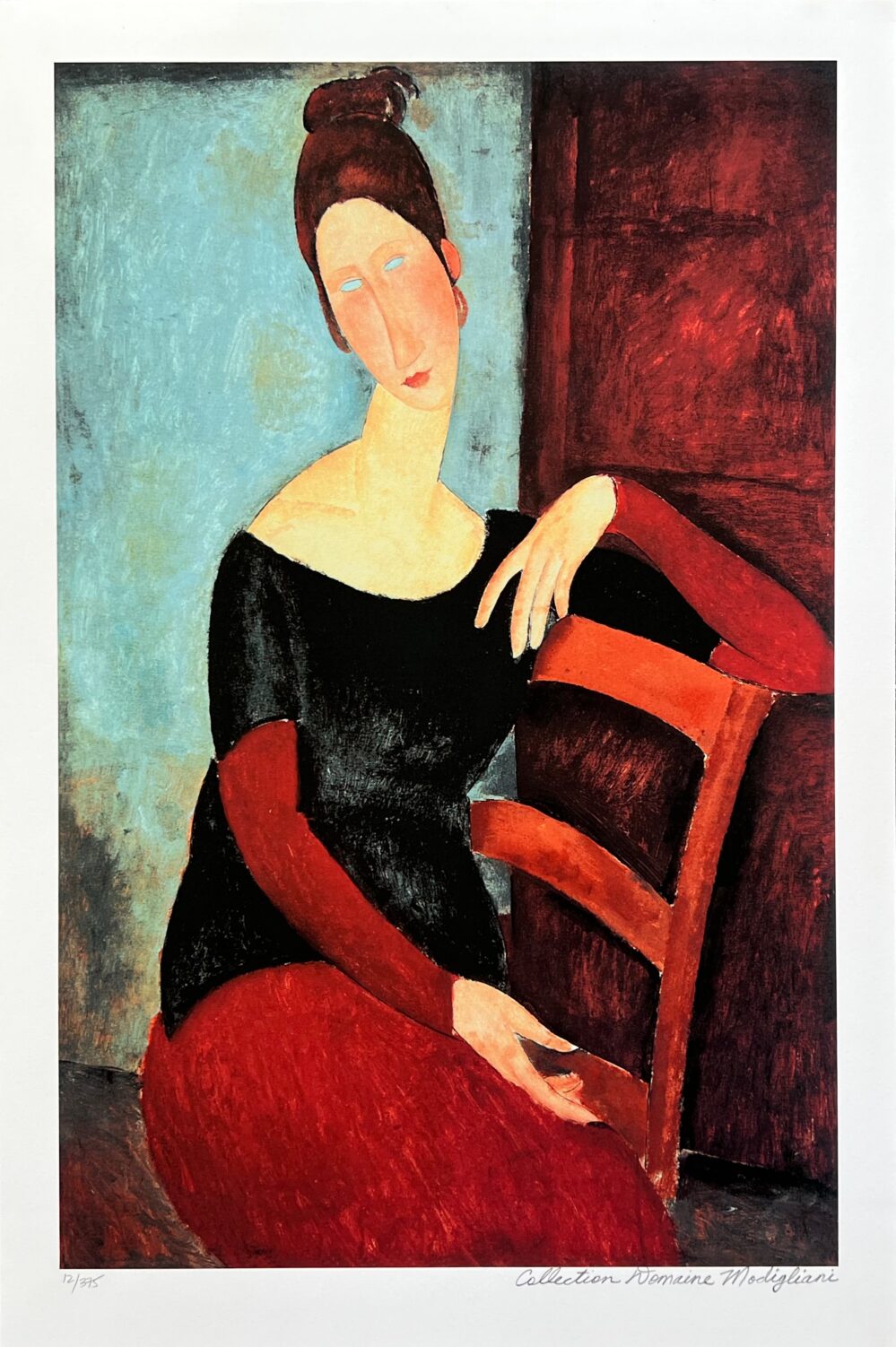 Amedeo Modigliani THE ARTIST'S WIFE Estate Signed Limited Edition Giclee 22"x15"