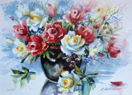 Ana Rosenblat ROSES BOUQUET Hand Signed Limited Edition Serigraph