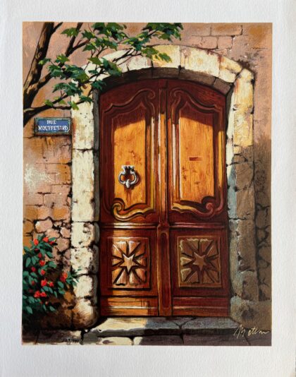 Anatoly Metlan RUE MOUFFETARD Hand Signed Limited Edition Serigraph