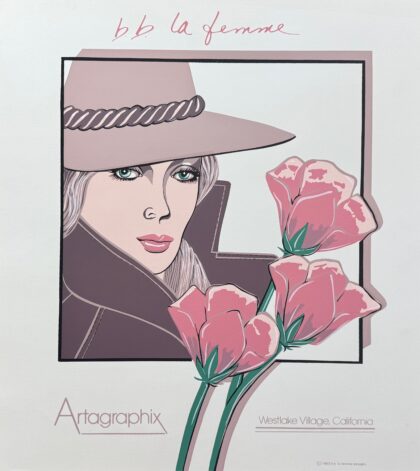 B.B. La Femme Slick 1983 Serigraph Vintage Art