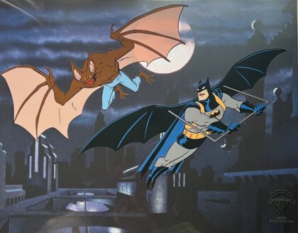 Warner Bros BATMAN VS MAN-BOT Limited Edition Sericel Animation Art Cel