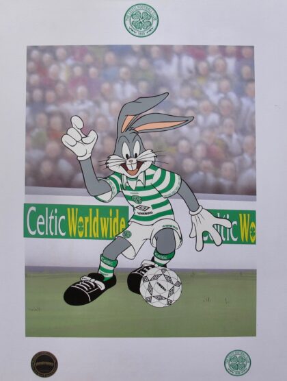 BUGS BUNNY CELTIC SOCCER LOONEY TUNES Limited Edition Art Lithograph Football