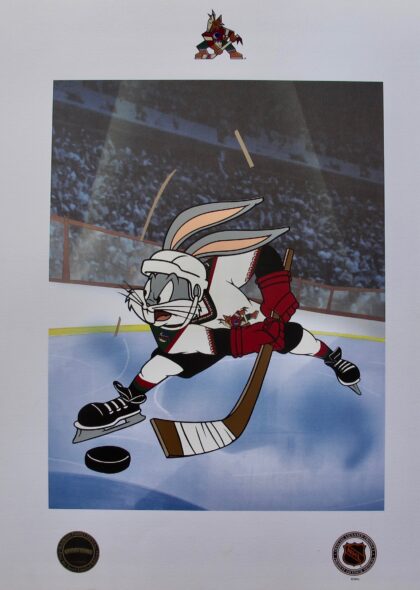 BUGS BUNNY ICE HOCKEY ARIZONA COYOTES Warner Bros Limited Edition Lithograph