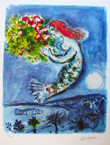 Marc Chagall BAY OF ANGELS Limited Edition Facsimile Signed Small Giclee