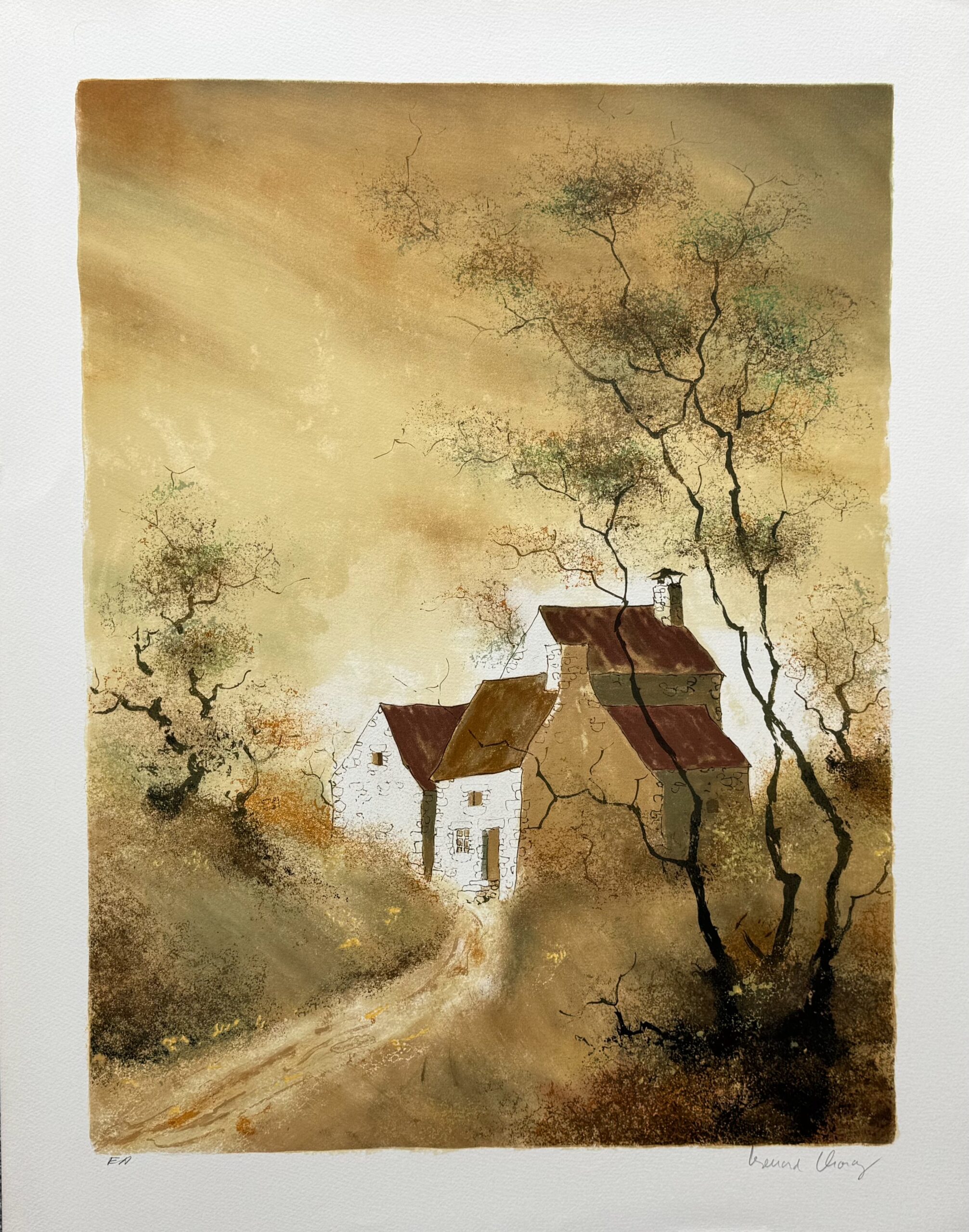 Bernard Charoy HOME 1978 Hand Signed Limited Edition Lithograph