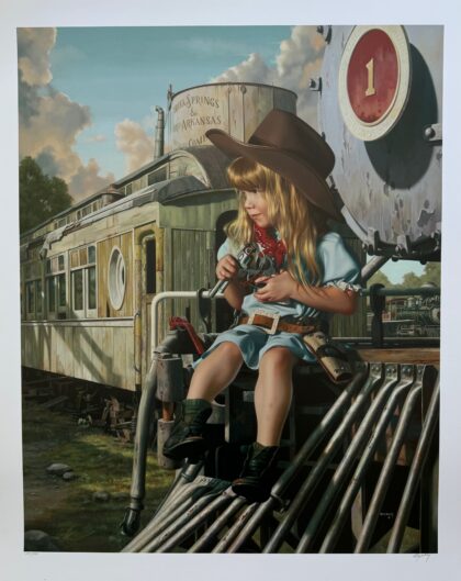 Bob Byerley HIGH NOON Hand Signed Limited Edition Lithograph 33" x 27"