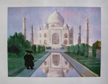 Charles Bragg RABBI AT THE TAJ MAHAL Hand Signed Limited Edition Giclee