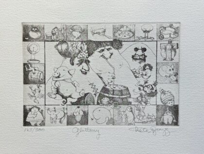 Charles Bragg GLUTTONY Hand Signed Limited Edition Etching