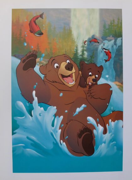 DISNEY BROTHER BEAR KENAI and KODA FISHING Offset Lithograph