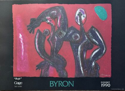 Byron Galvez ROJO Facsimile Signed Embossed Lithograph Art 18" x 25"