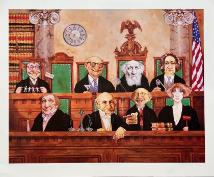 Charles Bragg COURT SUPREME Hand Signed Limited Edition Lithograph