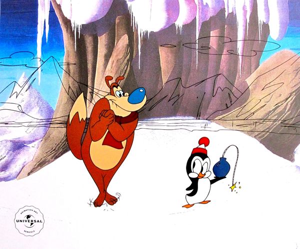 CHILLY WILLY & SMEDLY Universal Studios Animation Art Sericel