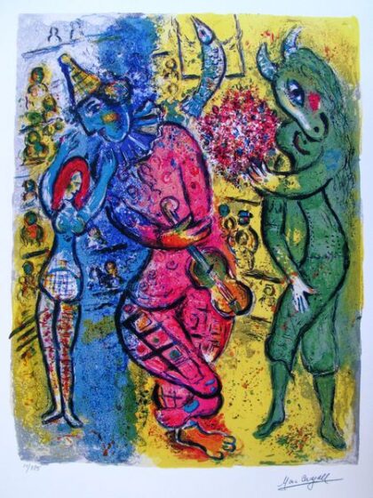 Marc Chagall CIRCUS II Limited Edition Facsimile Signed Small Giclee