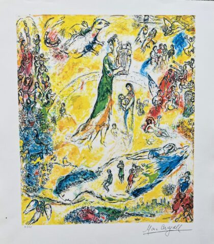 Marc Chagall SORCERER OF MUSIC Limited Edition Facsimile Signed Giclee 24" x 19"