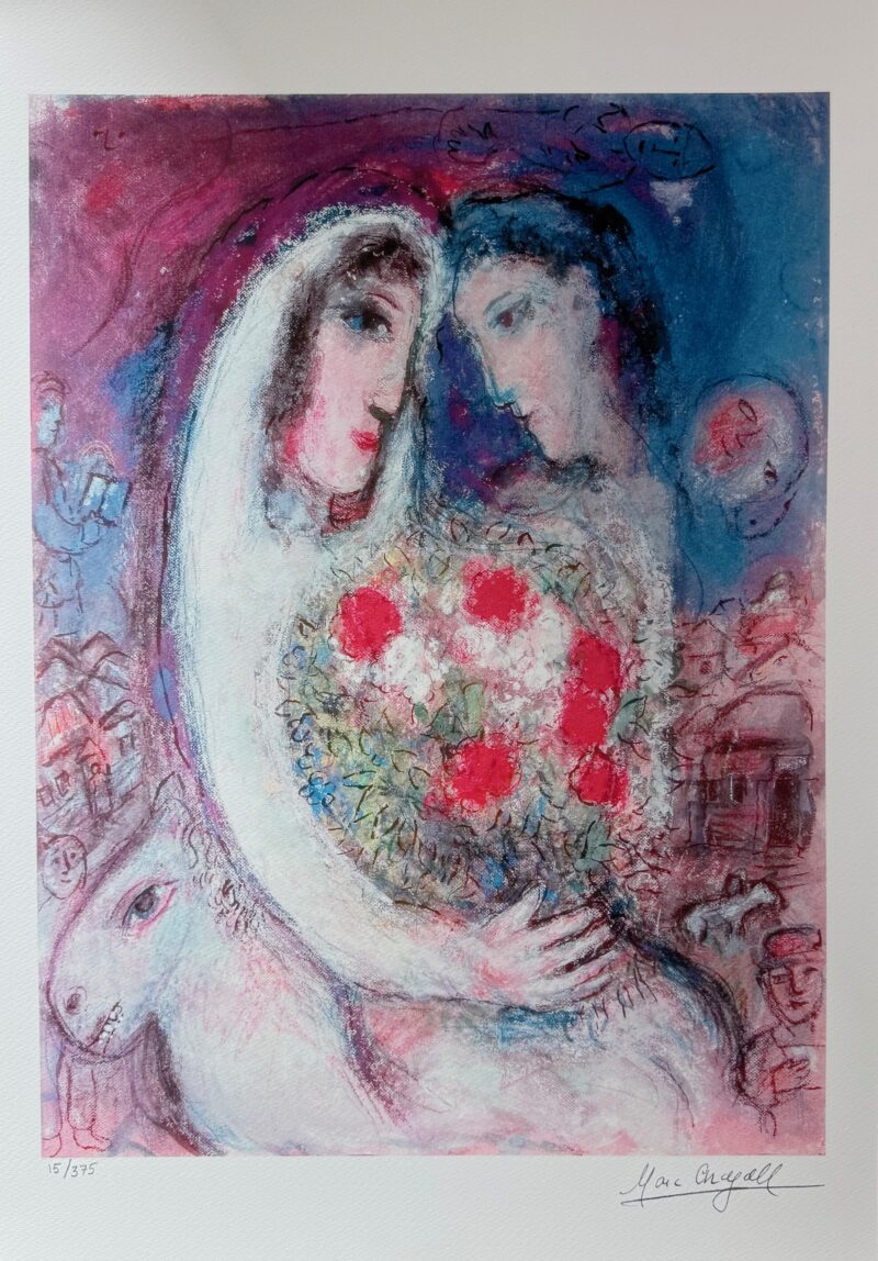 Marc Chagall MARRIAGE Facsimile Signed & Numbered Giclee Art 24" x 16"