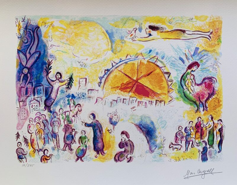 Marc Chagall PROCESSION DE NOEL Limited Edition Facsimile Signed Small Giclee